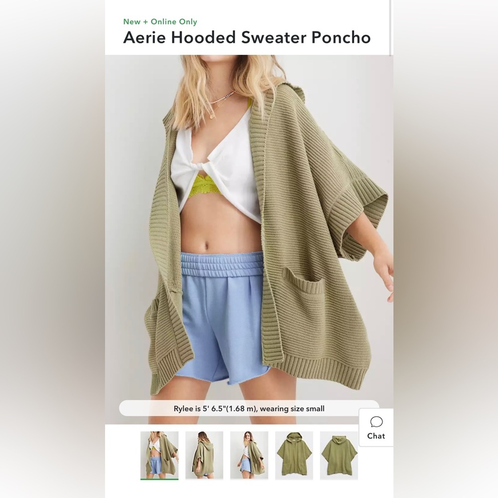 Aerie hooded poncho. Worn once.